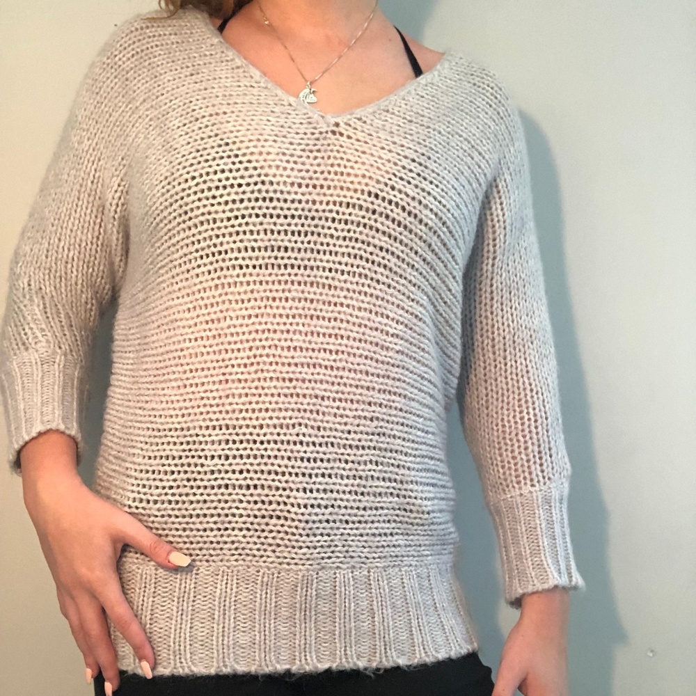 American eagle gray wool sweater